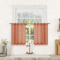 Terracotta Linen Curtains 24 Inch Length by LAMIT