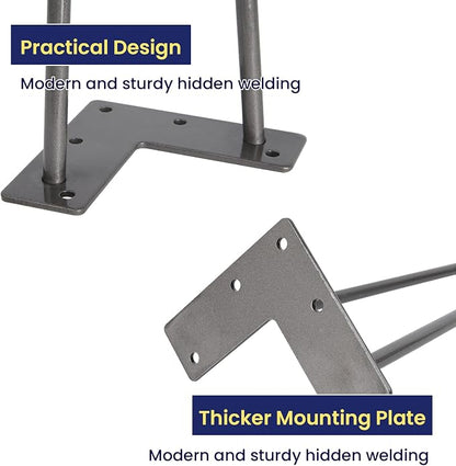 SMARTSTANDARD 8 Inch Heavy Duty Hairpin Furniture Legs, Metal Home DIY Projects - Image 4