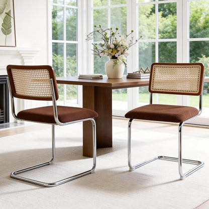 Zesthouse Rattan Dining Chairs Set of 2, Mid Century Modern Dining Room Chairs by Zesthouse