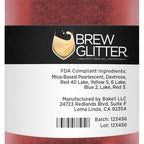 Maroon Red BREW GLITTER Edible Glitter For Drinks, Cocktails, Beer, Garnish Glitter & Beverages | KOSHER & HALAL Certified | 100% Edible & Food Grade | Vegan, Gluten, Nut Free (50g, Maroon Red)