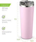 SIPX™ Triple-Insulated Tumblers - 22oz. Premium Modern Tumbler With Lid, insulated Cup Keeps Hot For 6 Hours, Stainless Steel Tumbler Made Of Sustainable Material, Coffee Travel Mug For Home & Office