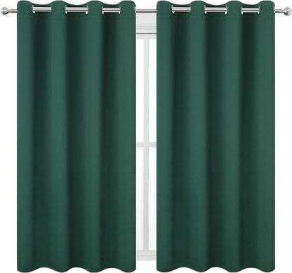 Blackout Curtains 52 x 45 inch/Green Curtains Set of 2 Panels/Thermal Insulated - Image 2