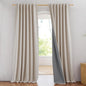 NICETOWN Natural Linen Blackout Curtain 52 x 80 inch Panels: Full Bedroom by NICETOWN