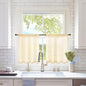 MIULEE 2 Panels Half Window Sheer Curtains 29 by 24 Inch Cream Beige | Rod by MIULEE
