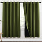 NICETOWN 100% Blackout Window Curtain Panels, Olive Green, 2 Pieces, 70-inch by NICETOWN