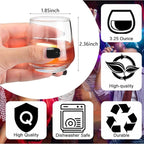 Zopeal 48 Pack Shot Glasses 3.25 oz Tequila Whiskey Tasting Glass Cups Small Liquor and Spirit Bar Shooter for Drinking Tasting Espresso Beer Juice