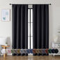 Simplebrand Ava Halloween Black Blackout Curtains by Simplebrand