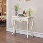 Victorian Style White Console Table, Vintage Entryway Foyer Narrow Sofa Table by Unknown