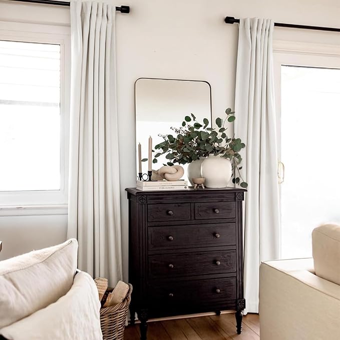 INOVADAY 100% Blackout Curtains 120 Inches Length 2 Panels Set, Back Tab/Rod - Image 6