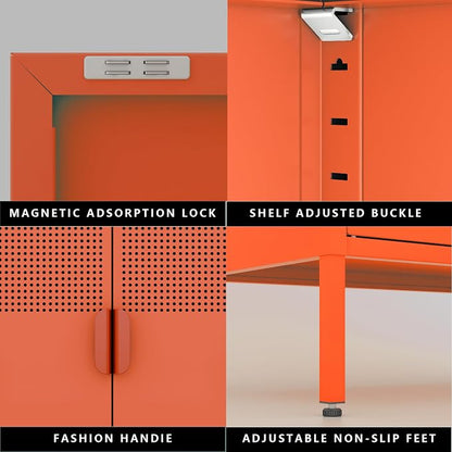 Washsemba 2 Mesh Door Metal Cabinet - Image 8