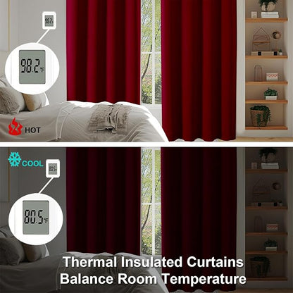 Simplebrand Ava Red Blackout Curtains - Image 6