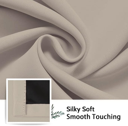 SimpleHome Natural 100% Blackout Curtains Room Darkening Living Room 84L | - Image 7