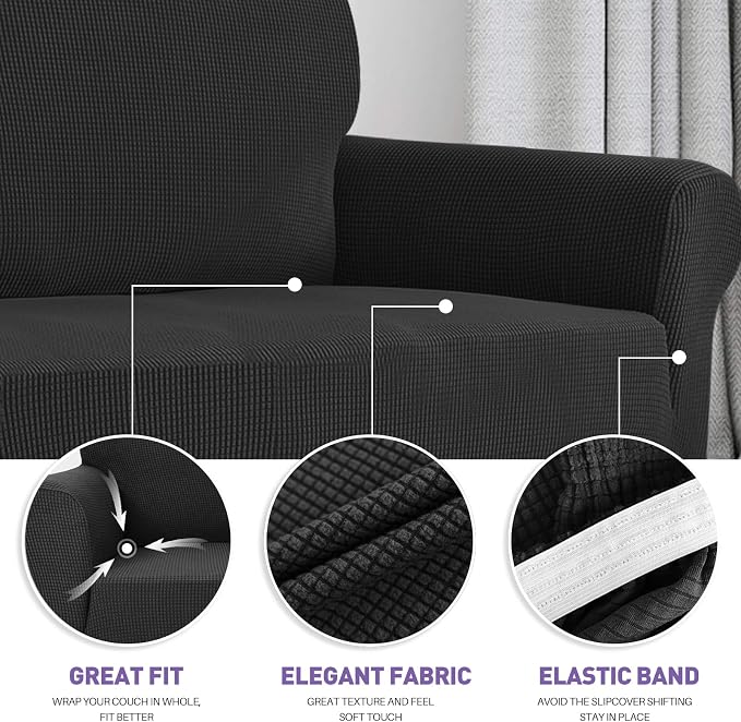 ZNSAYOTX Super Stretch Couch Cover Universal Sofa Covers - Image 3