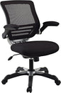 Modway Edge Mesh Back and Mesh Seat Office Chair In Black by Modway