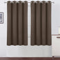 Chocolate Brown Blackout Curtains 52 x 63 Inch Length/Set of 2 Curtain by Lemomo