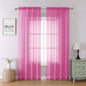 Hot Pink Sheer Curtains for Bedroom 84 Inches Long 2 Panels, Light Filtering by Lecloud