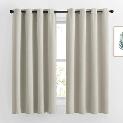 NICETOWN Natural Blackout Curtains 63 inch Long by NICETOWN