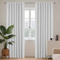 Joydeco 96 Inch 60% Blackout White Curtains 2 Panels, Elegant Soft Sheer by JOYDECO