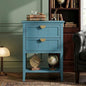 22" Blue Accent Side Cabinet, Modern Wood Sideboard by YHFEXYT