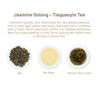 iTeaworld Jasmine Oolong Loose Leaf Tea, Fujian Anxi Tieguanyin Whole Leaf, Natural Jasmine Aroma, No Sugar & Additives, Hot & Cold Brew, Sealed Bag, 3.52oz