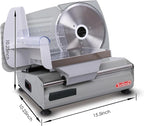 TOOGOOD 7.5" Meat Slicer, Electric Food Slicer Machine with Stainless Steel Blade, Adjustable Thickness for Home Use, Easy to Clean, Cuts Meat, Bread, Cheese and Deli, Sliver