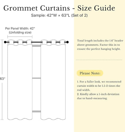 NICETOWN Thermal Insulated Grommet Room Darkening Curtains/Draperies/Panels - Image 2