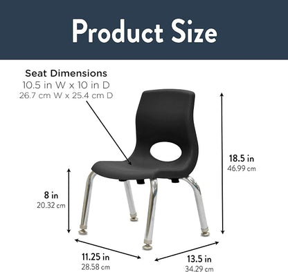 Children’s Factory MyPosture Plus 8" Chair, 2 Pack, Stackable Ergonomic Seating - Image 2