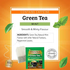 Twinings Green Tea with Mint Individually Wrapped Bags, 20 Count (Pack of 1), Invigorating Aroma, Caffeinated, Enjoy Hot or Iced, 20 Teabags