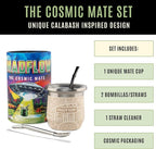 MADFLOW Yerba Mate Cup. Stainless Steel Mate Cup with 2 Bombillas. Double Wall Vacuum Insulated Yerba Mate Gourd. Unique Mate Cup And Bombilla Set