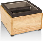 Rattleware Stainless Maple Holder Knock Box - Perfect for Home, Cafe, Restaurant, Hotel, Office, or Commercial Establishment - Heavy Duty Knock Box Trusted By Baristas Worldwide (6″ x 5.5″ x 4″)