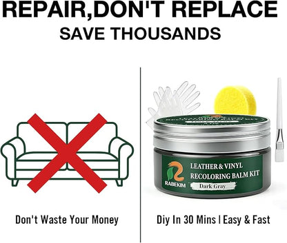 Dark Gray Leather Repair Kit, Leather Recoloring Balm – Restore & Repair Faded - Image 5