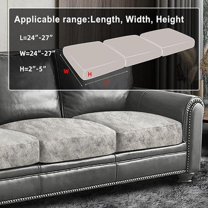 ANARACHON Leather Look Couch Cushion Covers Sofa Seat Slipcovers Sets Couches - Image 3