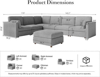 Oversized Modular Sectional Sofa - Image 2