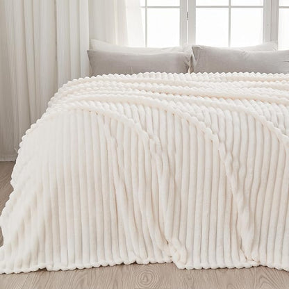 NEWCOSPLAY Fleece Ribbed Cozy Queen Blanket by NEWCOSPLAY