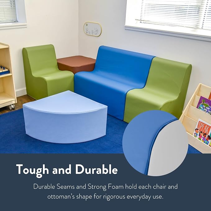 Children's Factory Large Contour Sofa, Mix-and-Match Kids Chairs, Corner - Image 7