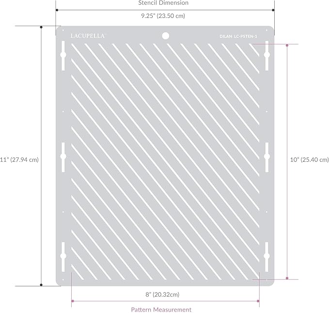 Cake Decorating Stencil for Tall Buttercream Cake, Royal Icing, Ganache, Paint, Airbrush (Poise)