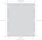 Alphabet Cake Stencil - Seamless Delicate Pattern for Decorating Tall Double Barrel Cake to Use with Buttercream, Royal Icing, Ganache, Paint, Airbrush (TULIS)
