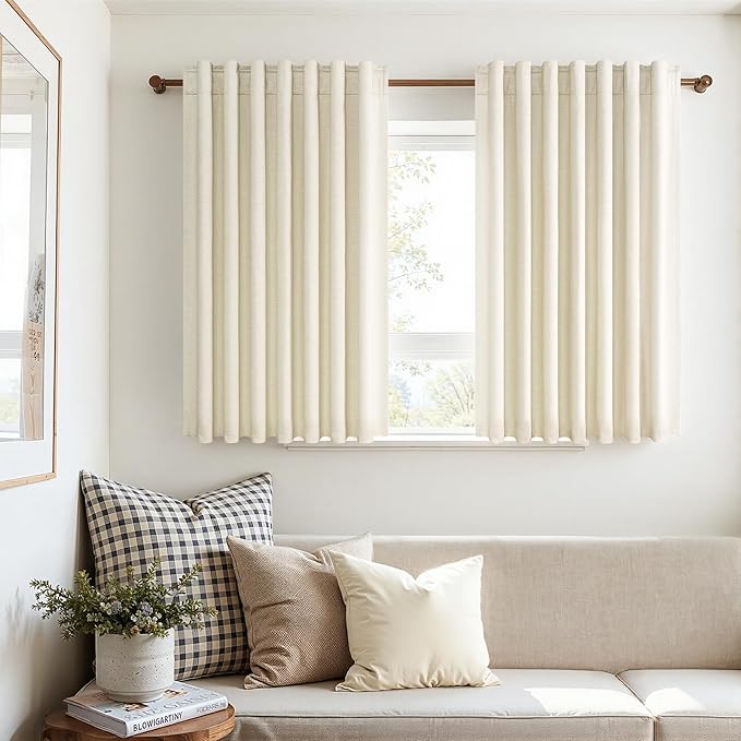 Topfinel 54 Inch Long Blackout Tiers Curtains by Topfinel