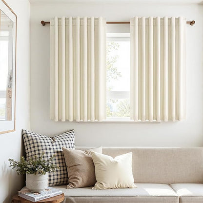 Topfinel 54 Inch Long Blackout Tiers Curtains by Topfinel