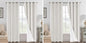 H.VERSAILTEX 100% Blackout Curtains Ivory, Linen Blackout Curtains 96 inch by HVERSAILTEX