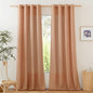 NICETOWN Linen Flax Semi Sheer Curtains 92" Length, Grommet Window Treatments by NICETOWN