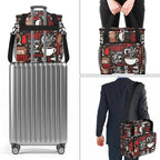 Red Start Day With Coffee Coffees Maker Carrying Bag Coffee Machine Travel Storage Tote Bag Compatible with K-Mini or K-Mini Plus, Portable Single Serve Coffees Brewer Case with Pockets for K-Cup Pods