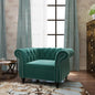 Mid-Century Sofa Chair, Velvet Accent Chair by YUCHIATHSoulFurniture