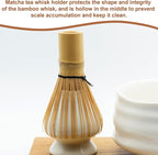 HARFINGTON Ceramic Chasen Stand 72mm Matcha Whisk Holder Teas Set Whisks Stand Traditional Matcha Tea Chasen Holder Tea Set Accessories for Tea Tasting, White