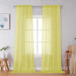 Simplebrand Lemon Sheer Curtains 96 Inches Long, Light Filtering Rod Pocket by Simplebrand