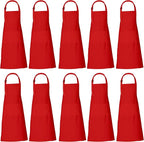 RAJRANG 100% Cotton Cooking Apron with 3 Pockets Kitchen Chef BBQ Adjustable Bib Aprons for Women Men