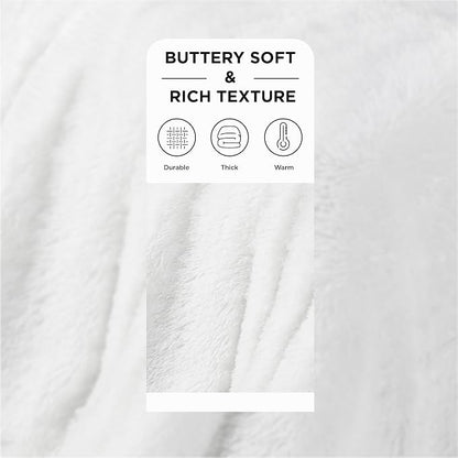 Bedsure GentleSoft Fluffy White Throw Blanket, Soft Cozy Furry Sherpa Fleece - Image 3