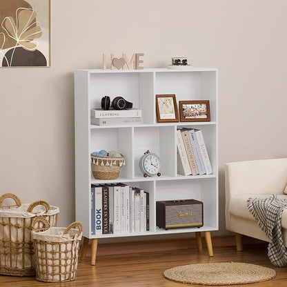 YAHARBO White Bookshelf, 3 Tier Book Shelf - Image 2
