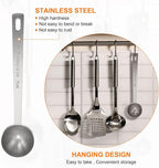 HARFINGTON 2pcs Coffee Scoop Spoon 1tbsp (3tsp, 15ml) 304 Stainless Steel Long Handle Teaspoon/Tablespoon Measuring Spoons Scoops for Tea Sugar Kitchen, Silver