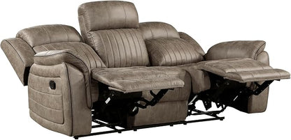 Lexicon Recliner Living Room Set, Home Theater Seating, Manual Polished - Image 7